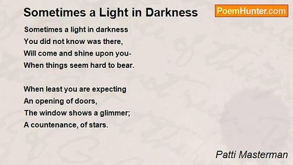 Patti Masterman - Sometimes a Light in Darkness
