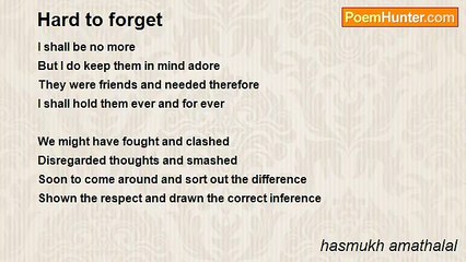 hasmukh amathalal - Hard to forget
