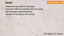 Mir Babar Ali Anees - Death