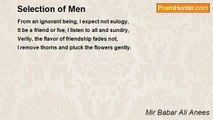 Mir Babar Ali Anees - Selection of Men