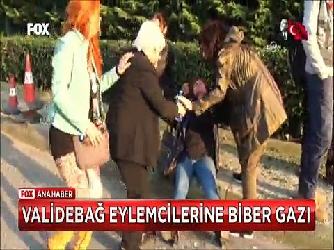 Validebağ'da Eylemci kadınlara polisten biber gazı