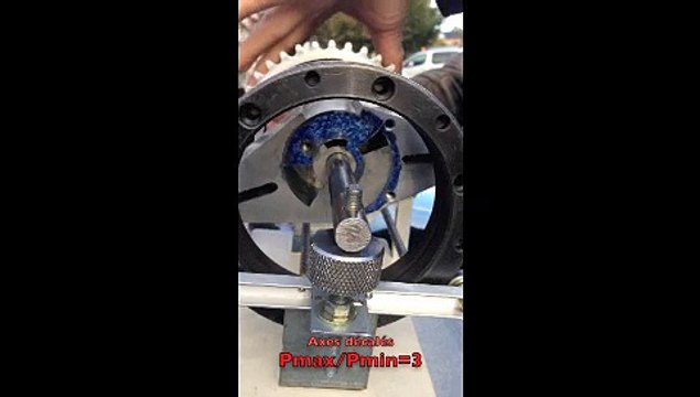 turbine strato-volumètrique à EMGC demonstrateur proof of concept d'une machine de 41 cm3 dotée du dispositif de compression variable en pleine marche