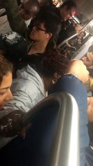 FIGHT ON THE 4 TRAIN !! 25 YEAR OLD MAN VS. OLD WOMEN !