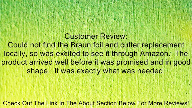 Braun Combi 31S Foil And Cutter Replacement Pack 5414 5610 5612 360 380 5877 5775 5770 Review