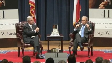 George W. Bush says he "wanted Dad to be alive" to read biography