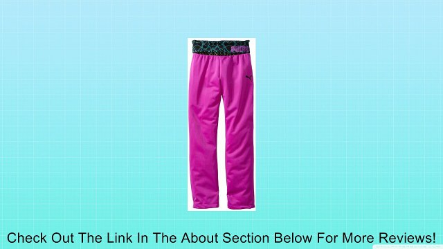 PUMA Big Girls' Printed Foldover Yoga, Purple Cactus, Small Review