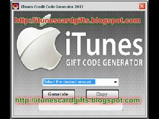 Latest working iTunes Credit Code Generator 2013