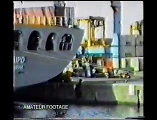 Container crane accident