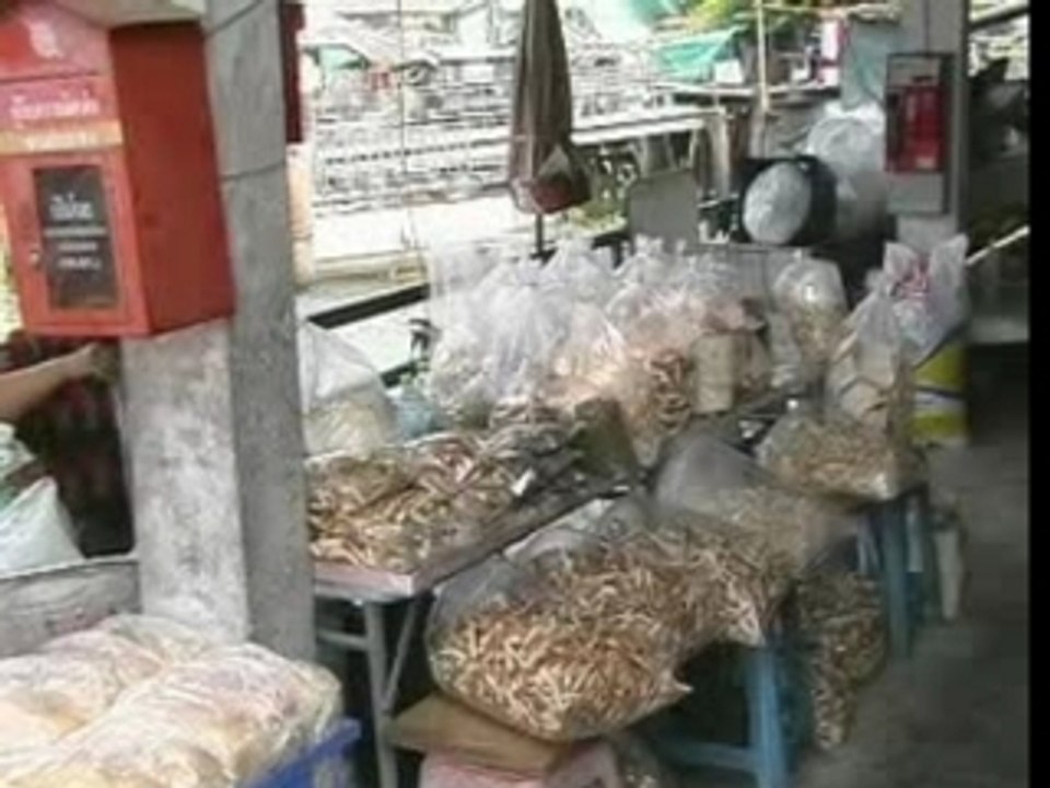 Poissons au marché de Bangkok