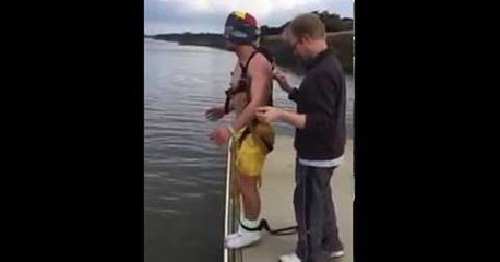 Hilarious Bungee Jump Prank