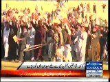 Crowd entered inside the cricket stadium to meet Shahid Afridi in Charity Match in Quetta