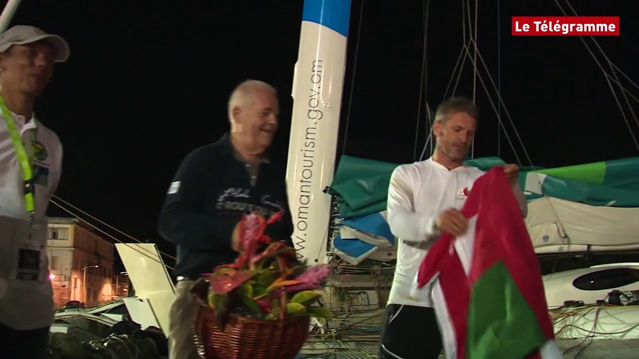 Route du Rhum. Arrivée de Sidney Gavignet