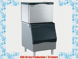 Scotsman C0330MWB330P 400 lb 30 WaterCooled Medium Cube Ice Machine w Storage Bin