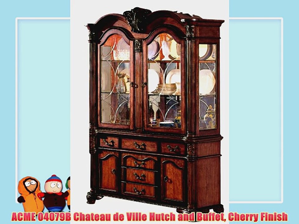 ACME 04079B Chateau de Ville Hutch and Buffet Cherry Finish
