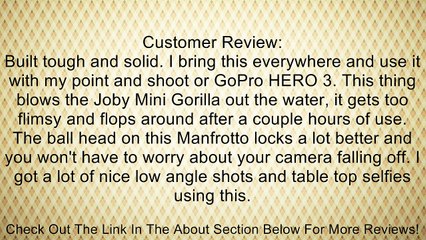 Manfrotto MTPIXI-B PIXI Mini Tripod, Black Review