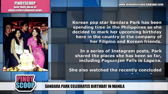 Sandara Park Of 2NE1 Celebrates Birthday In Manila