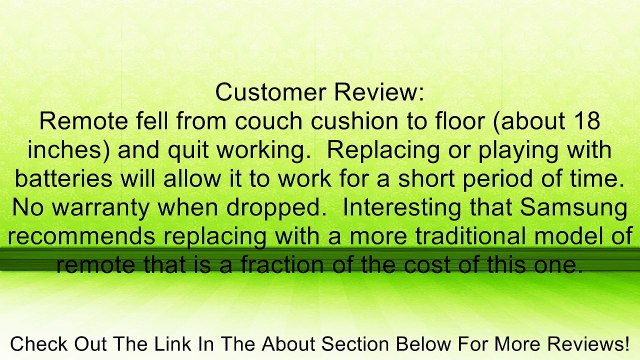 SAMSUNG OEM Original Part: AA59-00772A Smart Touch TV Remote Control Review