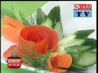 SEBZEDEN GÜL YAPIMI VE SERVİS TABAGI SÜSLEMESİ