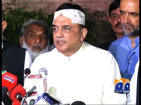 Tahirul Qadri tells Zardari to 'shut his mouth'-Geo Reports-04 Oct 2014