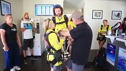 ICC Cricket World Cup Trophy Sky Dives.