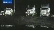 Moment police dashcam captures meteor falling to earth