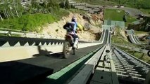 Modern day Evel Kneviel attempts death-defying jump