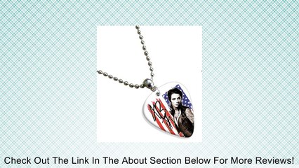 Andy Biersack Black Veil Brides Premium Celluloid Guitar Pick Necklace ( Flag... Review