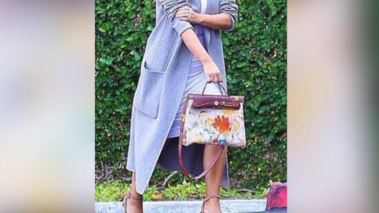 Kim Kardashian Shows Off Hermes Bag Painted by North West