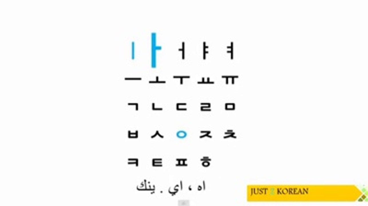 تعلم اللغة الكورية الدرس الثاني 2 - احرف اللغة الكورية ㅓㅕ