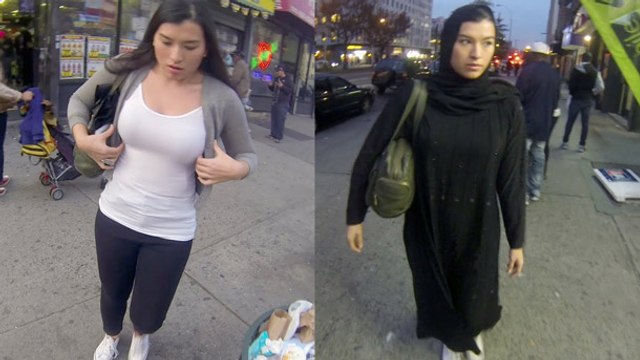 Une femme marche 10 heures en Burqa dans New york