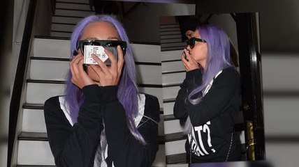 Amanda Bynes Seen With Purple Hair