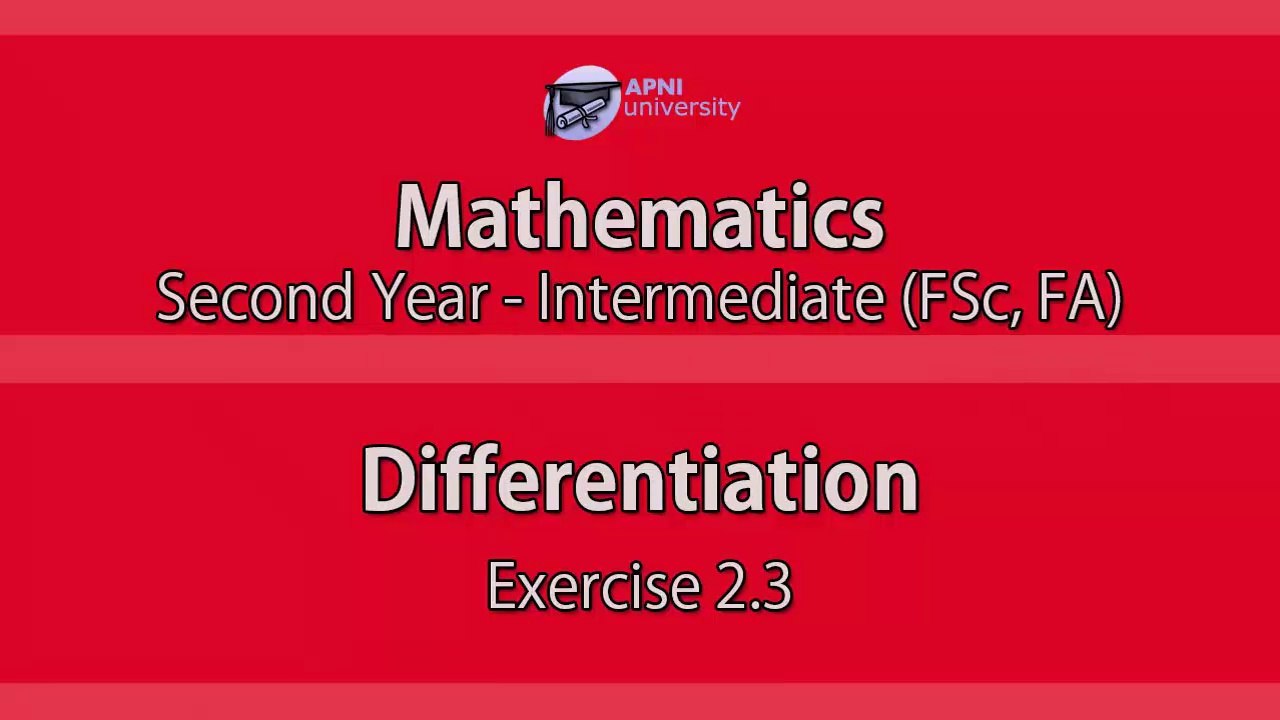 Differentiation - EX 2.3