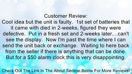 Flip On/Off Alarm Clock Fuscia Review