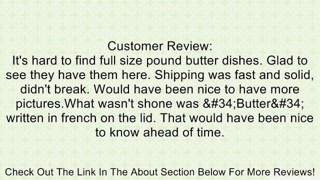 Grant Howard Beurre Embossed Glass Butter Dish Review