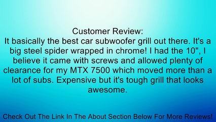 Soundstream W-GRILL.12C 12-Inch Spider Grill Chrome Review