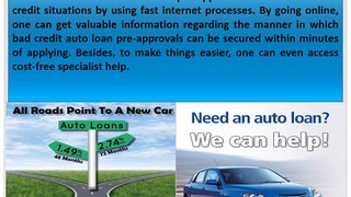 Get pre-approved for auto loan bad credit