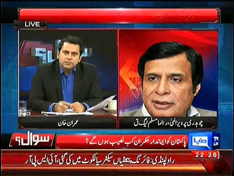 Chaudhry Pervaiz Elahi Gets Angry on Anchor Imran Khan during a Live Show