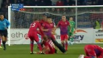 FOOTBALL VIOLENCE  Romanian Fan Punches Steaua Bucharest Player