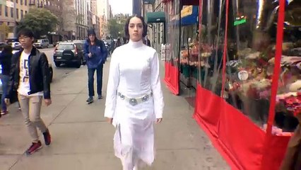 10 heures de marche en Princesse Leia à Manhattan