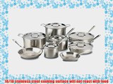 AllClad BD005714 Brushed d5 Stainless Steel 5Ply Bonded Dishwasher Safe 14Piece Cookware Set Silver