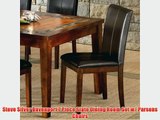 Steve Silver Davenport 7 Piece Slate Dining Room Set w Parsons Chairs