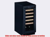 24 Bottle Triple Zone Wine Refrigerator Finish Black