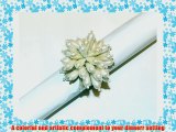 Cotton Craft Cluster Napkin Ring Ivory Set of 4 2 Inch Round Hand made by skilled artisans A beautiful complement to you