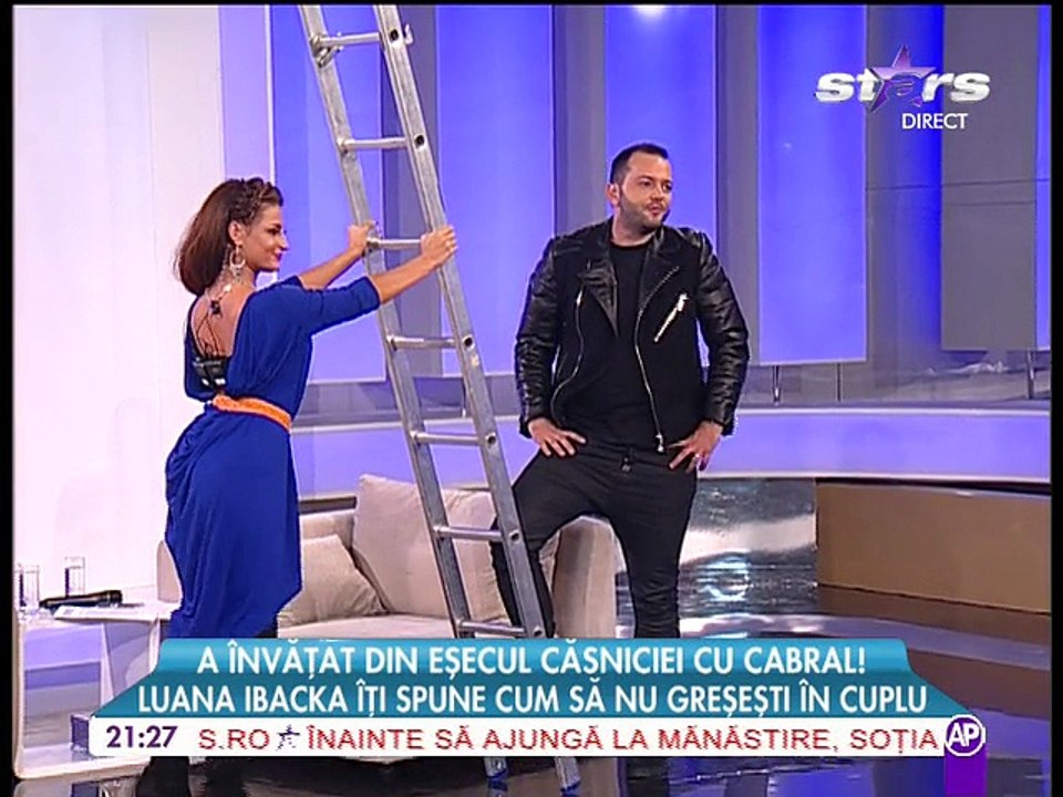 Grimper une échelle dans une émission de télé roumaine ! fail