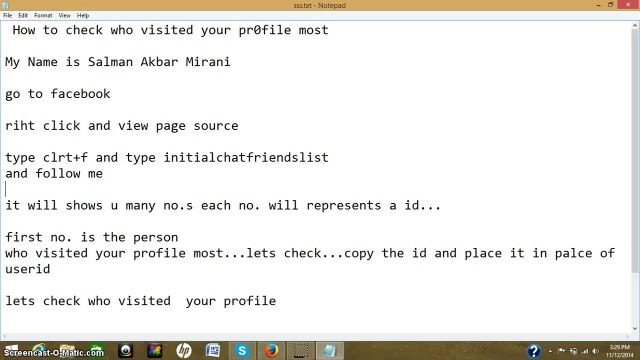 How to check who visited your facebook profile the most and least amazing trick