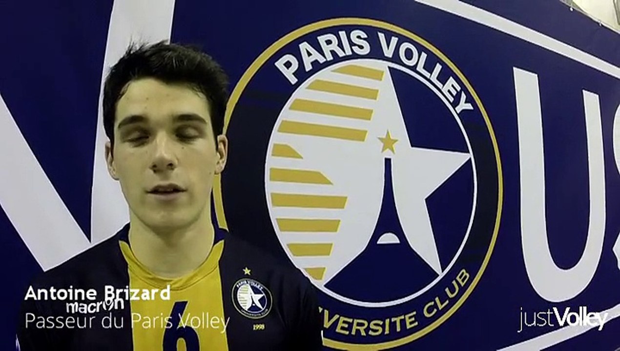 J5 - Volley - Ligue A - Réaction d'Antoine Brizard après la victoire de Paris sur Ajaccio 3/1