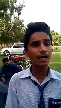 Voice of a boy in PTI jalsa in Rahim yar khan