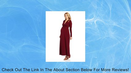 Olian Women's Maternity Lucy Long Sleeve Maxi Dress, Wine, X-Small Review
