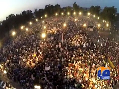 Aerial View Of PTI Jalsa-Geo Reports-12 Nov 2014
