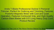Andis T-Blade Professional Styliner II Personal Trimmer, Perfect for Outlining and Trimming, Features Powerful Magnetic Motor with Cool and Quiet Operation, Features Contoured Grip, and High-Quality Carbon-Steel Blades with 8 Ft Long Heavy Duty Cord